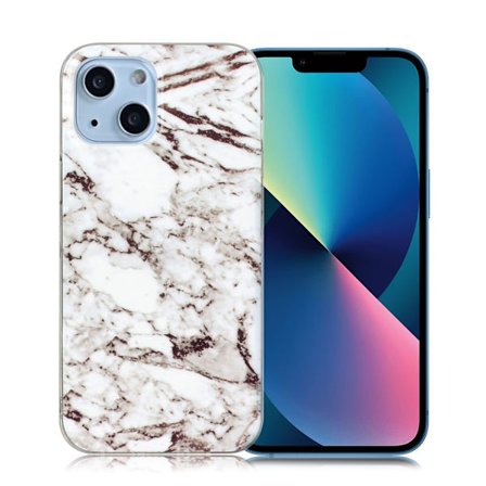Marmormotiv iPhone 13 Mini skal - Vit