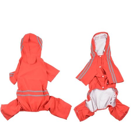 Regntøj til kæledyr, regnfrakke til hunde med fire ben, regnfrakke til store hunde