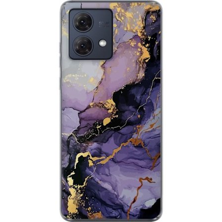 Yhteensopiva Puhelinkuori Motorola Motorola Moto G84 Purppuranhohtoinen Marmori