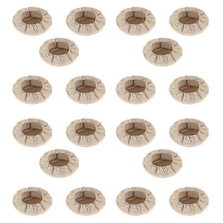 /EA/20X Rund Brødhevekurv Duk Fôr Surdeig Banneton Heveduk Naturlig Rotting Baking