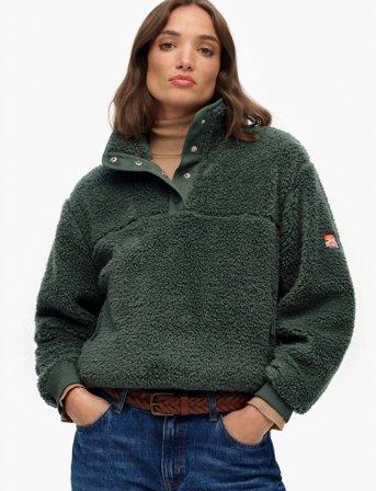 Superdry Sport Super Soft Henley - Green - XL