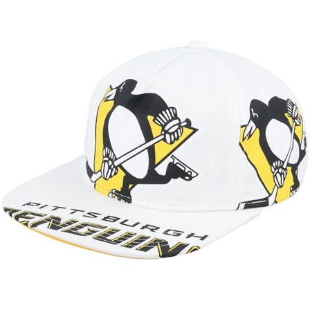Mitchell & Ness - White snapback Gorra - Pittsburgh Penguins In Your Face Deadstock Hwc White Snapback @ Hatstore