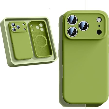 iPhone 17 Pro Max Silikone Telefon Cover, Grøn