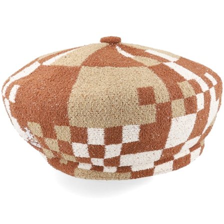 Kangol - Marrone beret Cappello - Pop Gingham Jax Beret Mahogany-Oat Beret @ Hatstore
