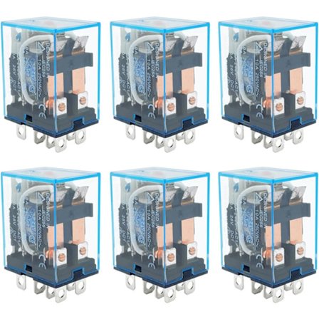 10 stk. LY2NJ 220V Lille Relæ 1.0A 8 Ben Spole DPDT