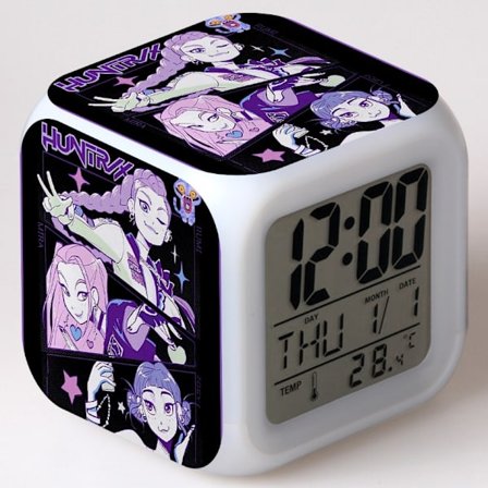 K-POP Devil Hunter LED Vækkeur 7 Farve Natlys Anime Gave &03&-WELLNGS