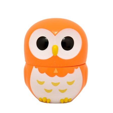 Sød ugleformet køkken manuel timer mekanisk hjemmelavet madlavning tællere ur alarmur bærbar alarmur (orange)