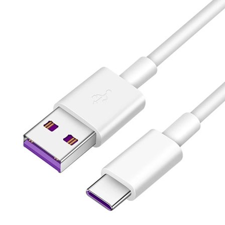 USB-C till USB-A kabel Snabbladdning 2m - Vit