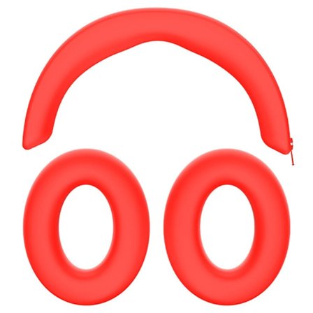 1 Pair Silicone Earpad Case Sennheiser Momentum 4 Headphone Cushion Cover Headband Sleeve - Red