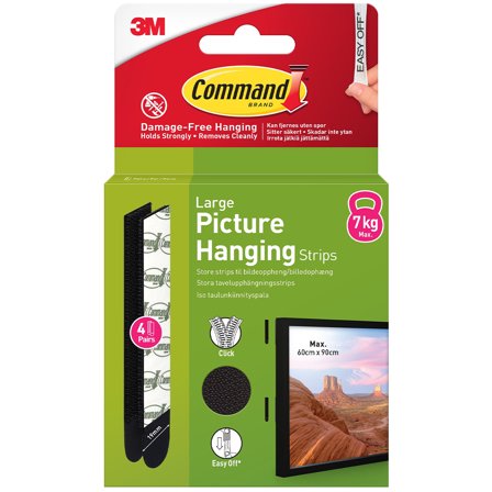 Command Hanging Strips Large Black