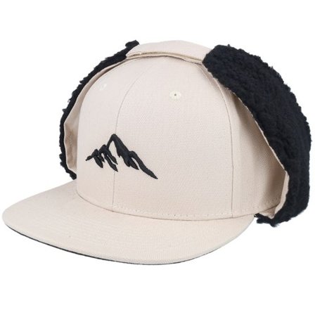 Wild Spirit - Beige earflap Keps - Mountain 3d Canvas Flatbrim Beige/Black Earflap @ Hatstore