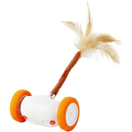 Automatisk bevægende billegetøj til katte med hale og bold - Smart interaktivt muselegetøj til indendørs killinger og voksne katte, Turbo Play-