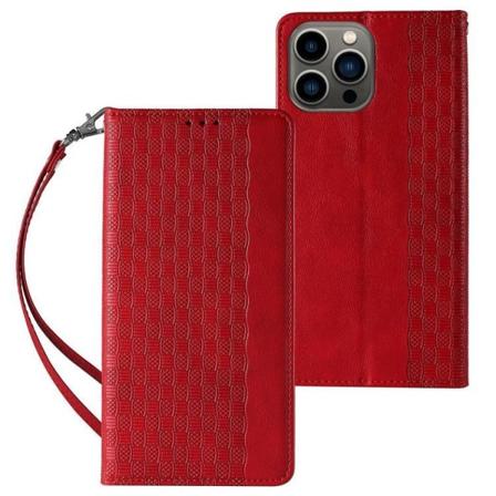 Galaxy S23 Plånboksfodral Magnet Strap - Röd