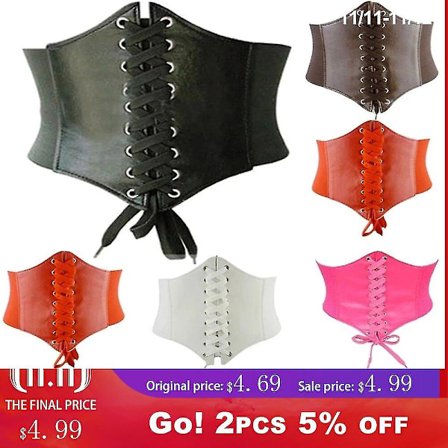 Dam Vintage Gothic Steampunk Korsett Top Body Shaper Spänne Bred midjeband Midjebälte Underbyst Korsett Bälte Tillbehör Body,svart 03