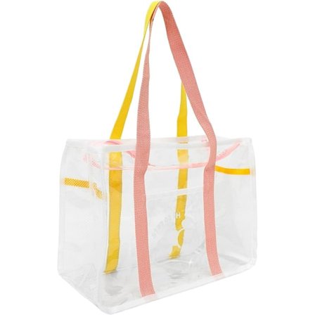 Håndveske Plast Tote Bag Skulderveske for Reise Tote Bag Strand Stor Strand Tote Strandveske Liten Plast Strandveske Sommer Enkel