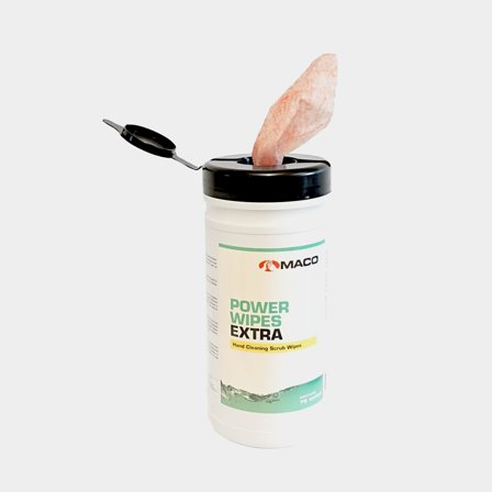 Våtservetter MACO Power Wipes Extra, 19 x 24 cm, 75-pack