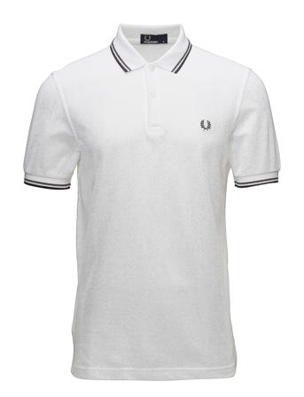 Twin Tipped Fp Shirt Polos Short-sleeved Vit Fred Perry