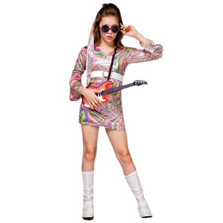 Cosplay flickor retro Hippie kostymer disco scenframträdande