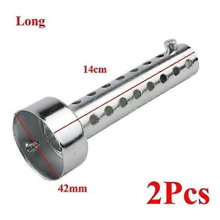 2 stk. 35/42/45/48/60 mm Universal Motorcykel DB Killer Lyddæmper Støjreduktion Udstødning Justerbar Sølv