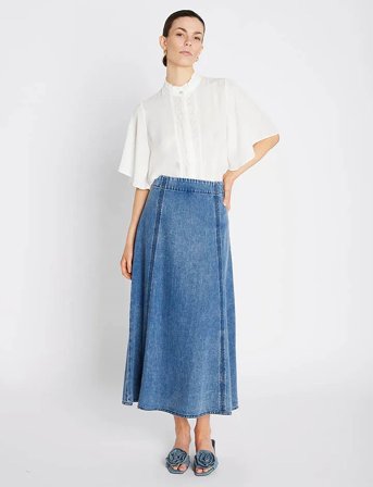 Bruuns Bazaar Platiebbaliya Skirt - Blue - 42