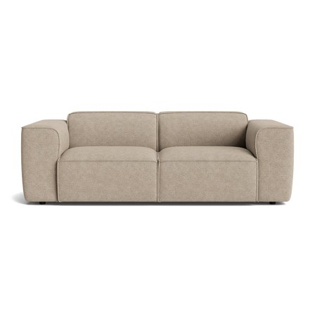 Aura 3 personers sofa - Aragon Grå/Beige - Komfortabel 3 personers sofa - 221x100x73cm - Slidstærk og stilfuld sofa med Nozag fjedre