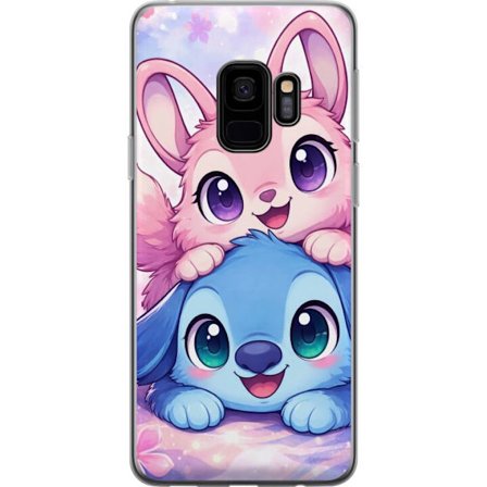 Kompatibel Mobilcover til Samsung Samsung Galaxy S9 Sød kawaii illustration med pink og blå fantasidyr, store øjne og bløde farver perfekt til bø