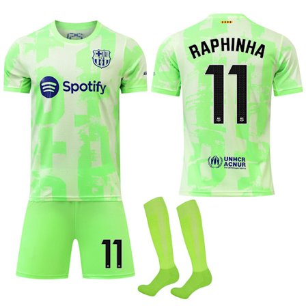 Raphinha Barcelona Hjemmebanetrøje 2024-2025 til Børn & Voksne med Strømper