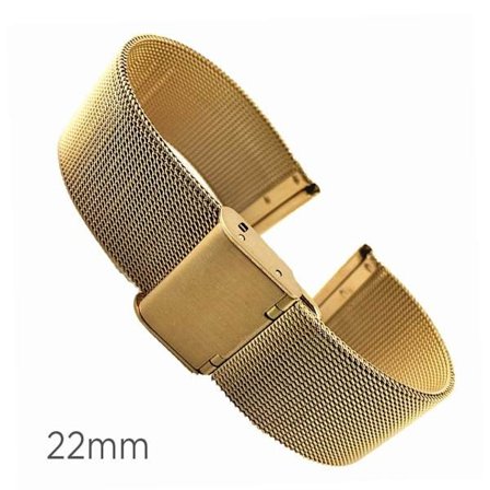 22mm durable stainless steel watch band - Rose Gold