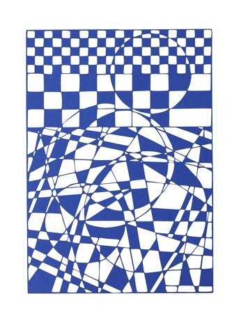 Papercut, A4, Geometric, Rectangle Blue Studio About