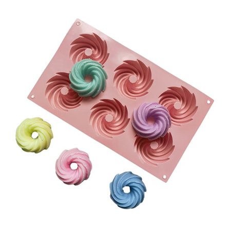 IC 6 Hål Spiral Mousse Form. Silikon Bakform Form Desse