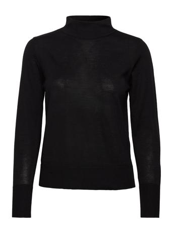 Slfmagda Sandra Ls Knit T-Neck B Turtleneck Rullekravetrøje Sort Selected Femme