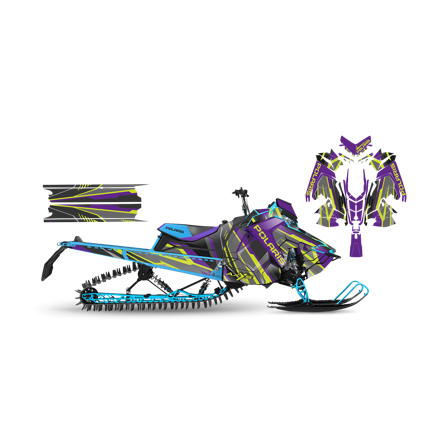 SweTown Dekalkit Leyter-Lime-Purple - Polaris Axys 800 SKS 146 2018-2020