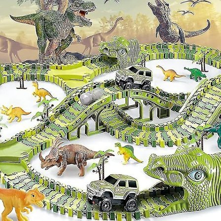 240 kpl Dinosaurukset Leikkikalut, Dinosaurukset Leikkikalut Kilparata Leikkiseti Pojille Ja Tytöille Lahjat