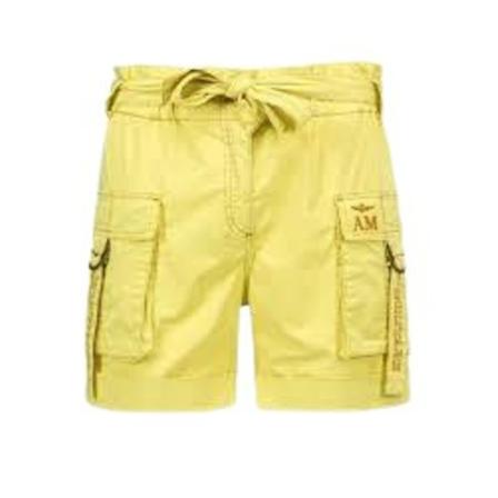 Aeronautica Militare, Short jaune Geel, Dames, Maat:S,Katoen