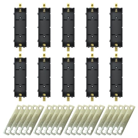 Skarvbar batteriplats Högströms kopparpelare Pålitlig batterihållarlåda+kontakt för 18650 batterier