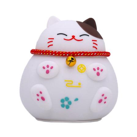 Tegneserie Lucky Cat Silikon USB Opladning LED Nattelys
