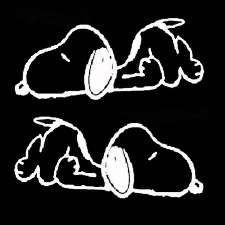 1 par søde Snoopy bil bakspejl reflekterende klistermærker dekoration