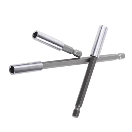 3 st Elektrisk Borr Skruvmejsel Förlängningsstång Magnetisk Bitshållare 1/4" Fäste