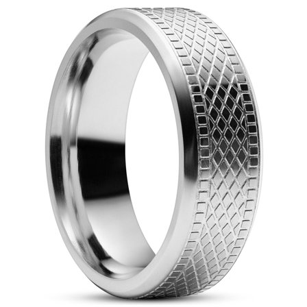 Sentio | Bague argentée en acier inoxydable à motif tressé pour hommes - Bagues en acier - pour Hommes - Lucleon