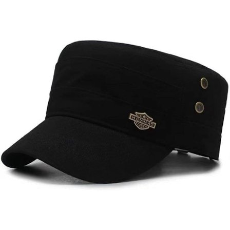 Militær Hatt Bomull Kadett Caps Justerbar Flat Top Hatter Twill Vintage Baseball Caps for Kvinner og Menn