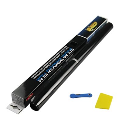 1/3 läpinäkyvä värillinen heijastava sävykalvo auton ikkunaan musta+50