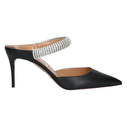 Aquazzura, Sandals Micca Mule Zwart, Dames, Maat:39 EU