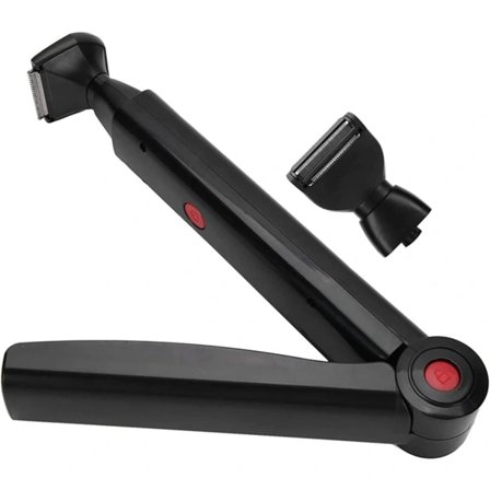 Elektrisk ryg hårs trimmer, Bærbar USB genopladelig lang håndtag ryg hårfjerning, foldbar krops trimmer, mand ryg barbermaskine