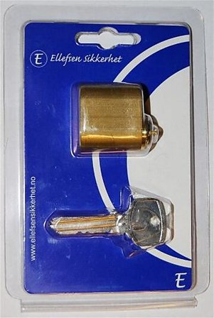 ELLEFSEN SIKKERHET SYLINDER 5537 MESSING MATT 508 PROFIL/TV-3D SV PK