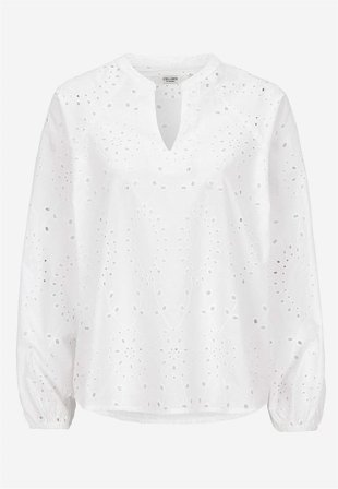 Cellbes of Sweden - Bluse med broderi i hvid til damer i størrelse 50/52