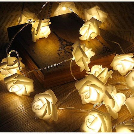 Usb Charging Led Curtain Lights String Rose Lamp Party Decor With 20 Led Beads