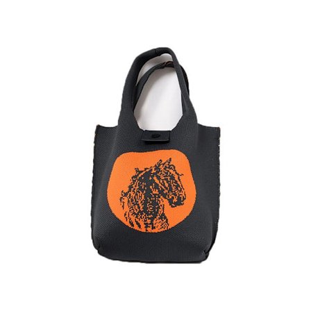 Stickad handväska tygväska 2 2