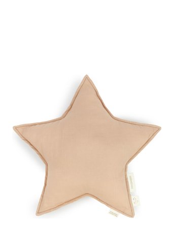NOBODINOZ Lin Français Star Cushion 38X38 - Pink - 38X38X10CM