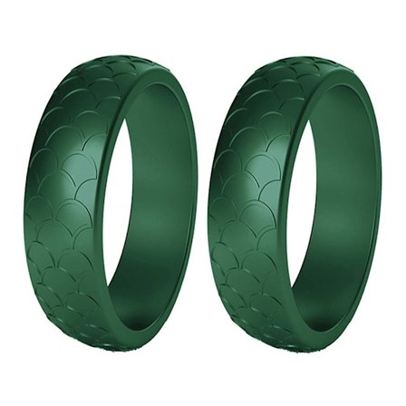 2 stk. Kvinners fiskeskallmønster bursdag silikonring vielsesring tilbehør