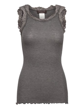 Rosemunde Rwburlington Wool Sl Lace Top - Grey - M